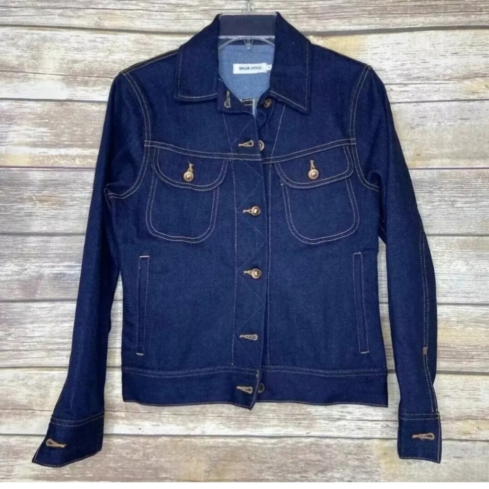 Taylor Stitch The White Oak Cone denim Jacket Blue Mills Made In USA Fit Sze S